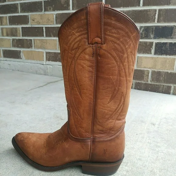 LIKE NEW! FRYE "BILLY” pull on Cowboy western boots. Run small. - Picture 2 of 6